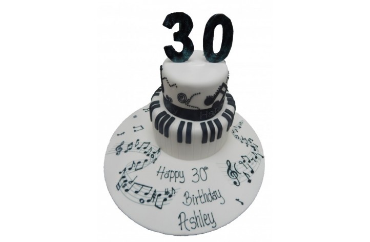 Piano Tiered Cake with Number